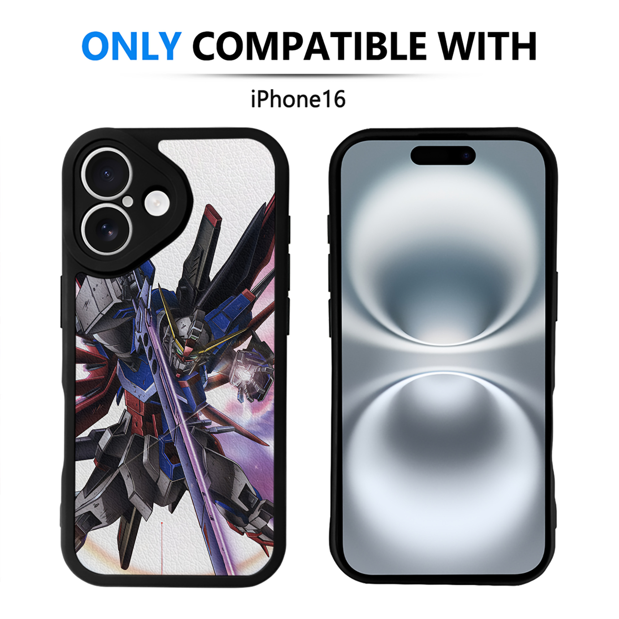 （画像用） 機動戦士ガンダム Mobile Suit Gundam 【iPhone 16シリーズ対応】シリコンスマホケース（レザー調） 材質：シリコン